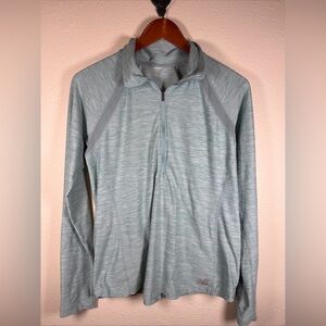New Balance Green 1/4 Zip Long Sleeve Active Top Shirt Running Hiking Gym M
